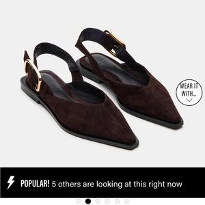ISO Steve Madden Dark Brown Slingback Flats in a size 7!!!!